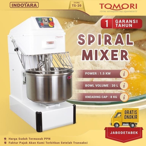 [EZM.1011935] Electric Mixer Spiral Tomori TS20