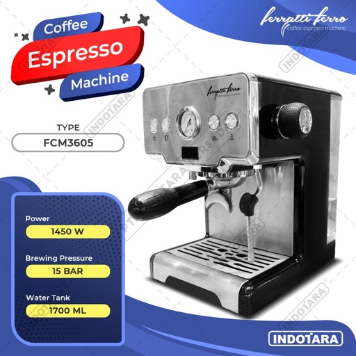 [EZM.1011947] Ferratti Ferro Espresso Machine FCM3605