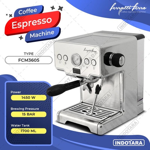 [EZM.1011947] Ferratti Ferro Espresso Machine FCM3605
