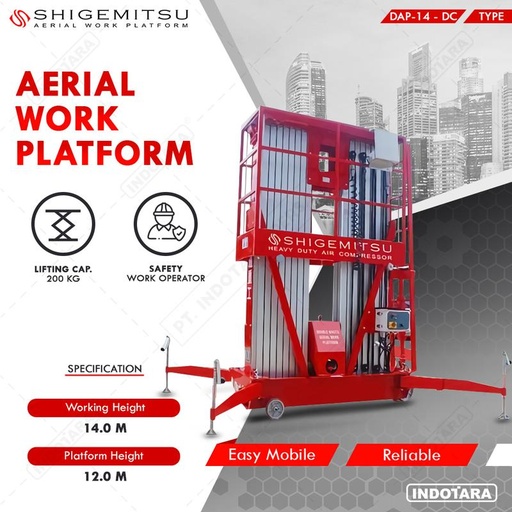 [EZM.1011965] Tangga Elektrik - Double Masts Aerial Work Platform DAP14-DC