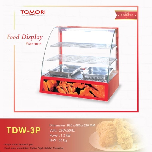 [EZM.1011975] Mesin Penghangat Makanan / Food Display Warmer TDW-3P