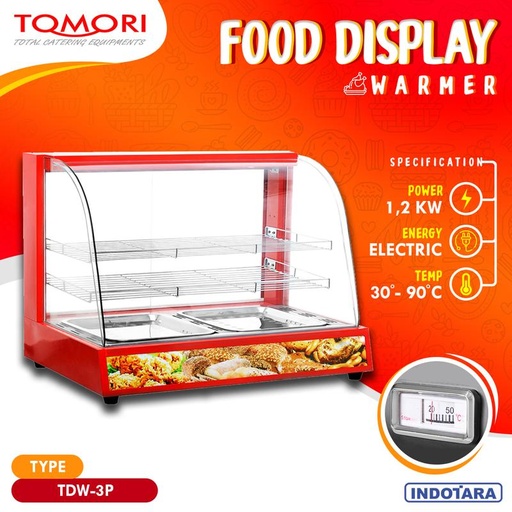 [EZM.1011975] Mesin Penghangat Makanan / Food Display Warmer TDW-3P
