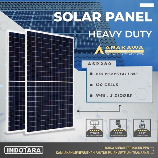 [EZM.1011976] Solar Panel POLYCRYSTALLINE 120 Cells - Arakawa