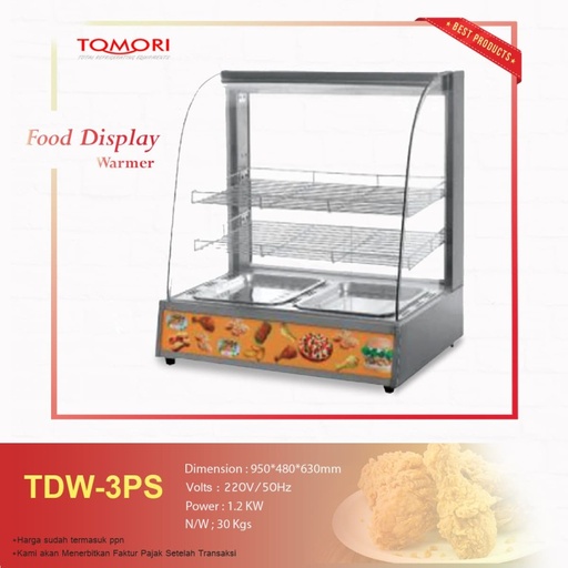 [EZM.1011986] Mesin Penghangat Makanan / Food Display Warmer TDW-3PS