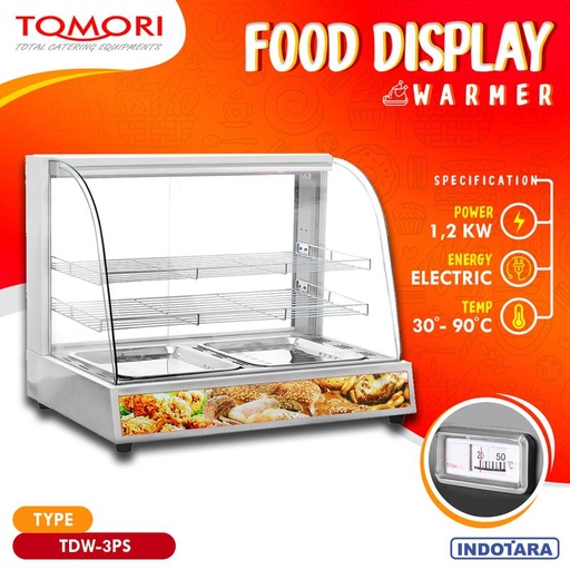 [EZM.1011986] Mesin Penghangat Makanan / Food Display Warmer TDW-3PS