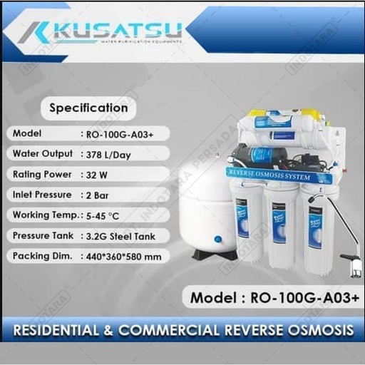 [EZM.1011993] Reverse Osmosis RO-100G-A03+ 7-Stages 378L 32W Kusatsu