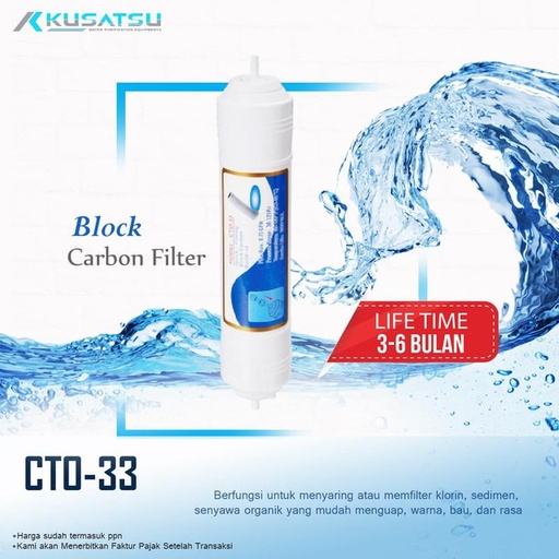 [EZM.1012022] Block Carbon Filter CTO 33 - Kusatsu