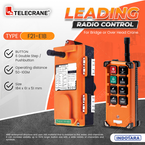[EZM.1012038] Telecrane Remote Controller F21-E1B Single Speed