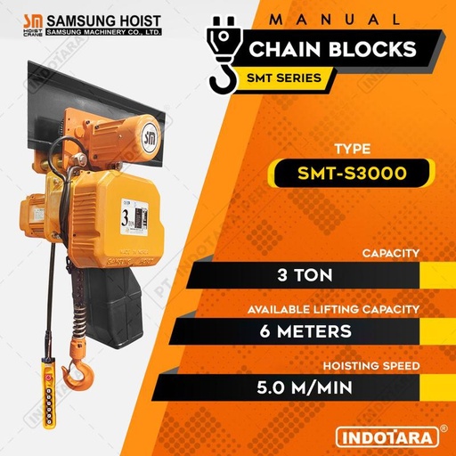 [EZM.1012057] Electric Chain Hoist Samsung With Trolley Series SMT S3000