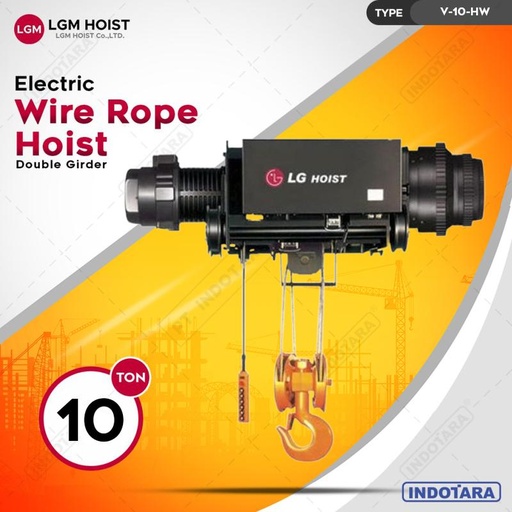 [EZM.1012062] Electric Wire Rope Hoist LGM Double Rail Creep Speed 10Tx12m V-10-HW