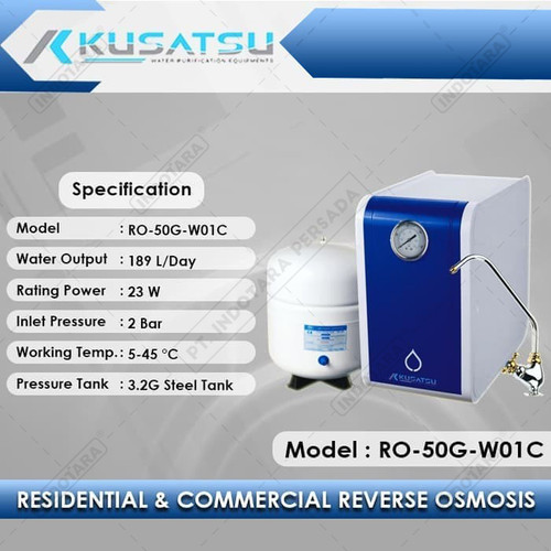 [EZM.1012077] Kusatsu Reverse Osmosis RO-50G-W01C Auto Flush 189L