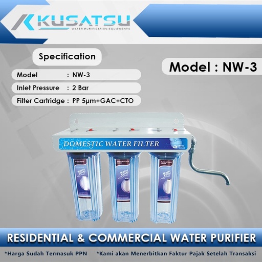 Triple Water Filter NW-3 2Bar Kusatsu