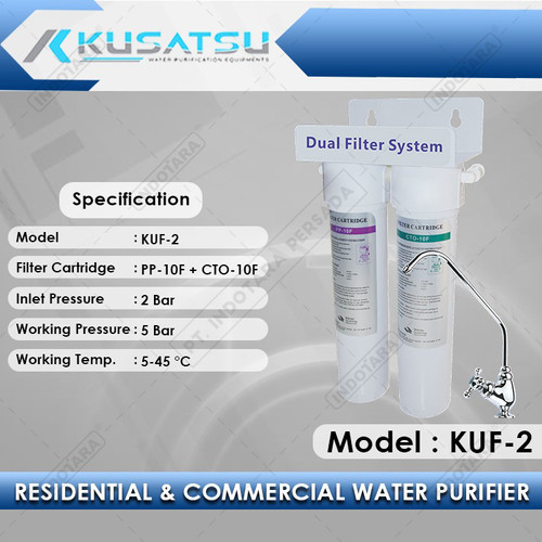 [EZM.1012088] DOUBLE Water Filter KUF-2 PP-10F Kusatsu