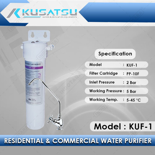 [EZM.1012089] SINGLE Ultra Pure Water Filter KUF-1 2Bar Kusatsu