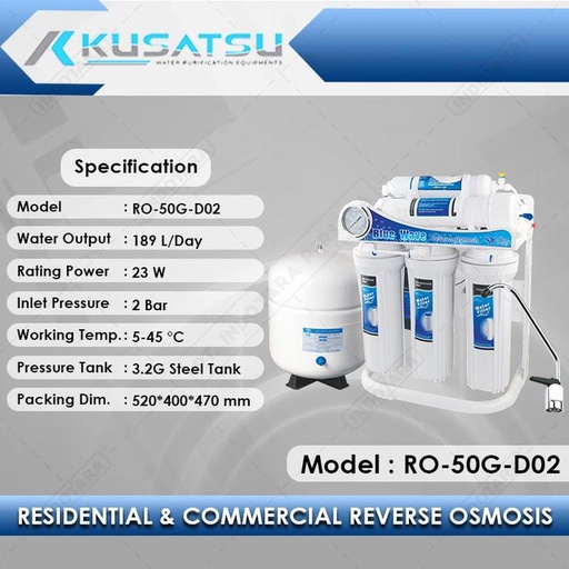 [EZM.1012096] Reverse Osmosis RO-50G-D02 189L 23W Kusatsu