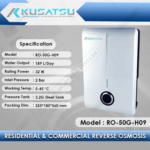 [EZM.1012097] Reverse Osmosis RO-50G-H09 189L 23W 2Bar Kusatsu