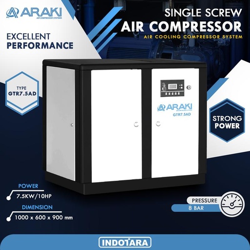 [EZM.1011875] ARAKI SINGLE SCREW AIR COMPRESSOR GTR7.5AD 8BAR