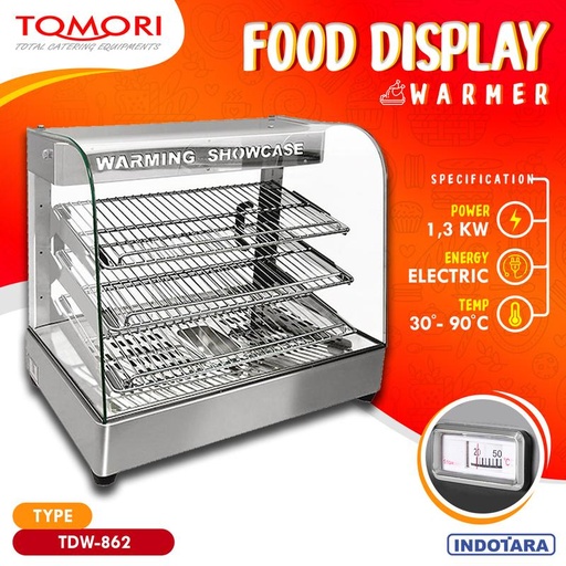 [EZM.1012026] Mesin Penghangat Makanan / Food Display Warmer TDW-862