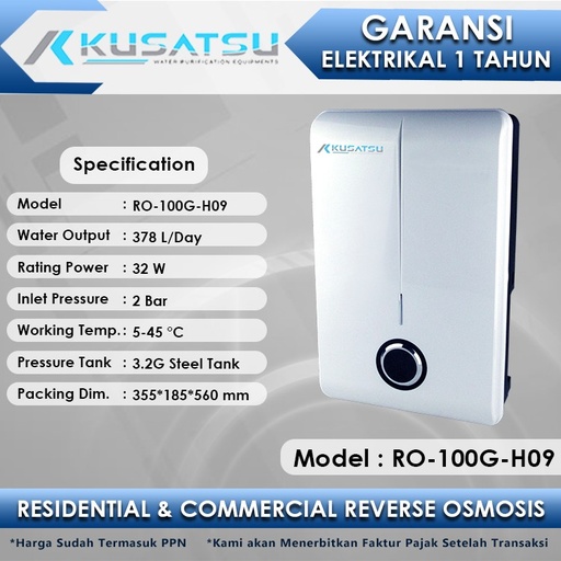 Reverse Osmosis RO-100G-H09 378L 32W Kusatsu