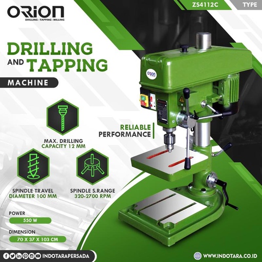 [EZM.1012125] Mesin Bor Duduk Orion Drilling & Tapping Machine ZS4112C