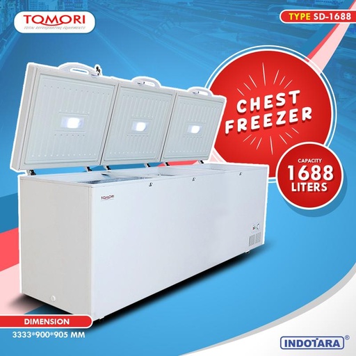 TOMORI SOLID DOOR CHEST FREEZER SD-1688