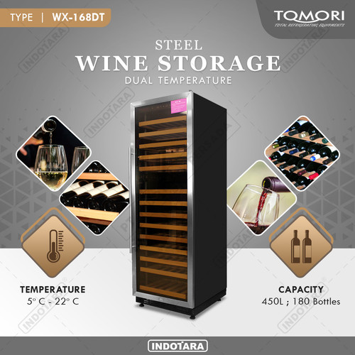[EZM.1012228] Wine Cooler | Tomori Wine Storage Steel WX-168DT