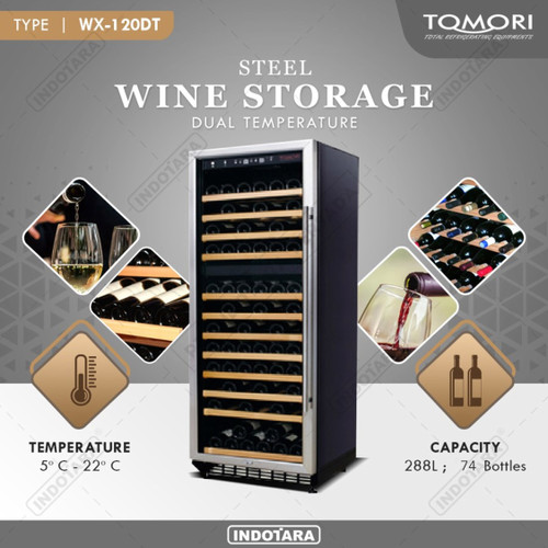[EZM.1012231] Wine Cooler | Tomori Wine Storage Steel WX-120DT
