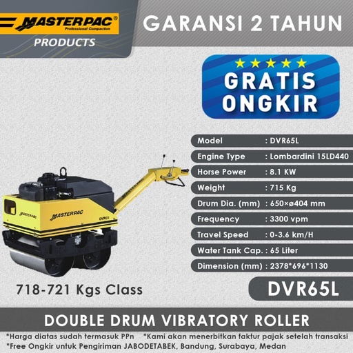 Masterpac Double Drum Roller DVR65L
