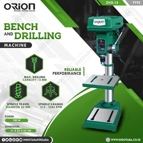 [EZM.1012121] Mesin Bor Duduk Orion Light Bench Drilling Machine ZHX-13