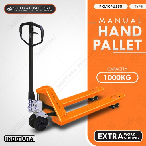 [EZM.1012132] Shigemitsu Multifunction Hand Pallet - Low Profile PKL10PU550