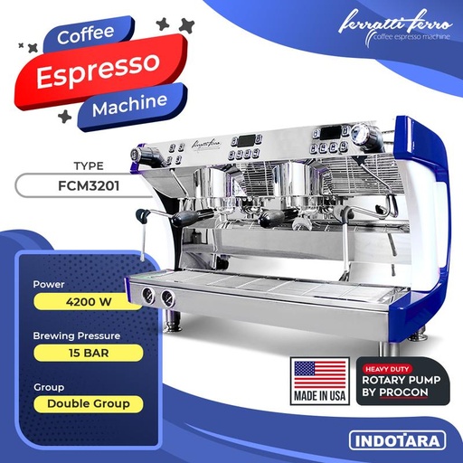 [EZM.1012162] Mesin Kopi Ferratti Ferro Espresso Machine/ Coffee Maker FCM3201