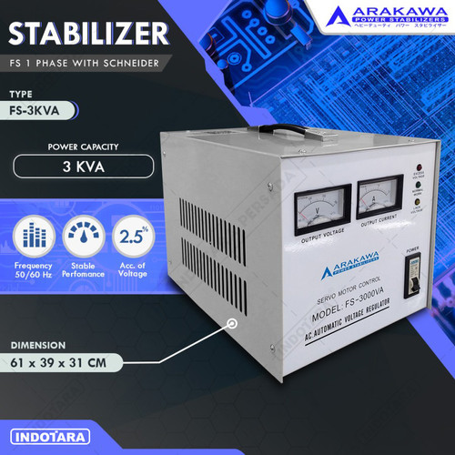 [EZM.1012190] STABILIZER ARAKAWA FS 1 PHASE FS-3KVA