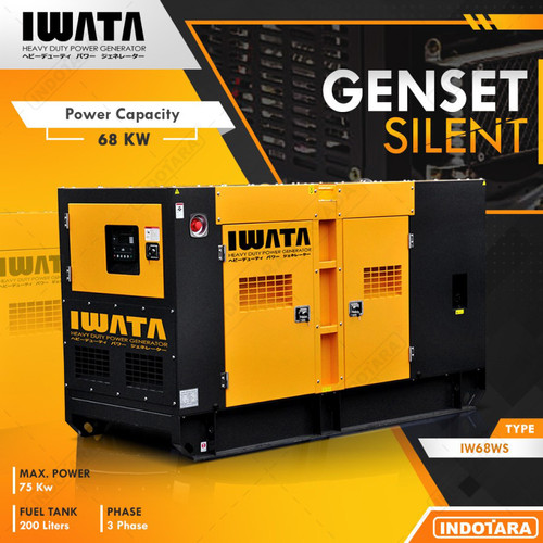 [EZM.1012204] Genset Diesel IWATA 68kw/85Kva Silent - IW68WS