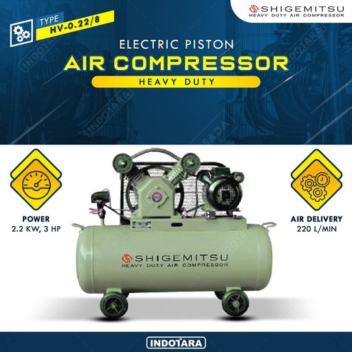 [EZM.1012208] Kompresor Angin Oil Free 3HP/ 8 BAR 100L