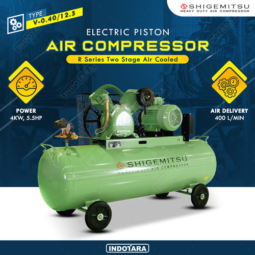 [EZM.1012213] Kompresor Angin Listrik 5.5HP / 12 BAR 270L Shigemitsu