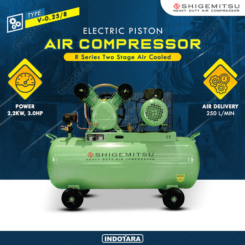 [EZM.1012219] Kompresor Angin Listrik 3 HP / 8 Bar Shigemitsu