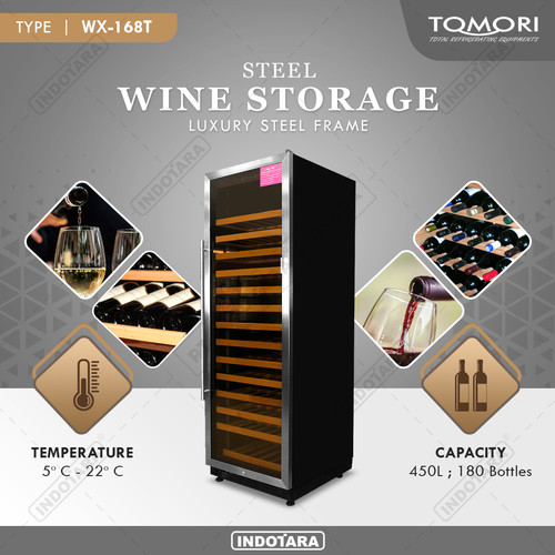[EZM.1012229] Wine Cooler | Tomori Wine Storage Steel WX-168T
