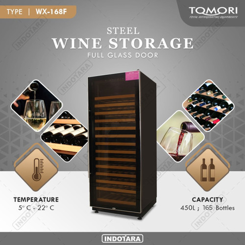 [EZM.1012230] Wine Cooler | Tomori Wine Storage Steel WX-168F