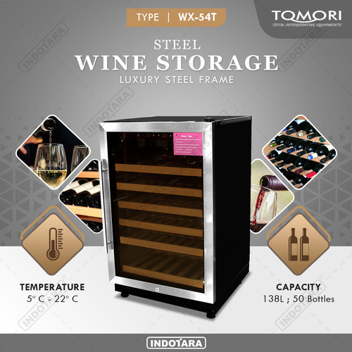 [EZM.1012235] Wine Cooler | Tomori Wine Storage Steel WX-54T