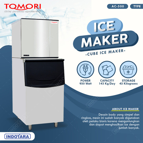 [EZM.1012246] Mesin Pembuat Es Kubus AC-500 TOMORI ICE CUBE