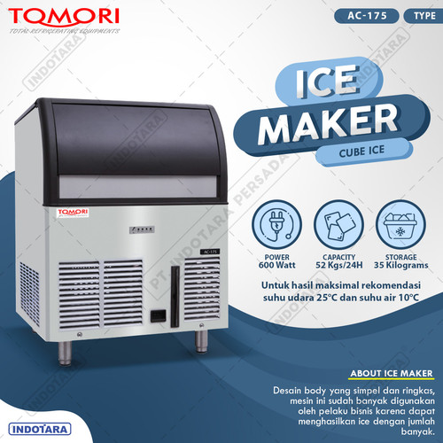[EZM.1012250] Mesin Pembuat Es Kubus AC-175 TOMORI ICE CUBE
