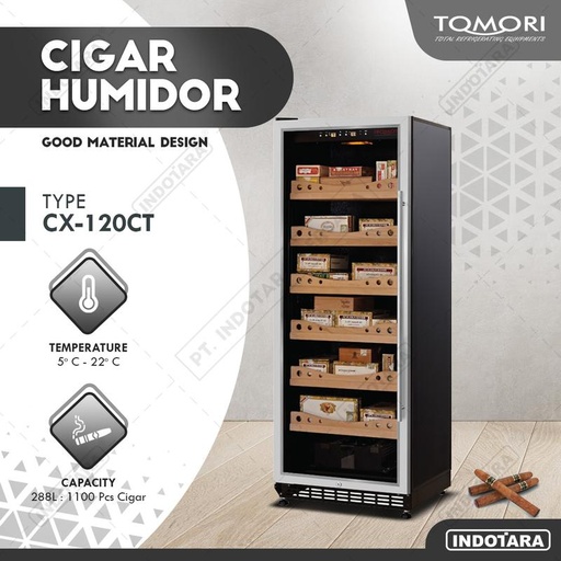 [EZM.1012258] Tempat Penyimpanan Cerutu - TOMORI CIGAR HUMIDOR CX-120CT