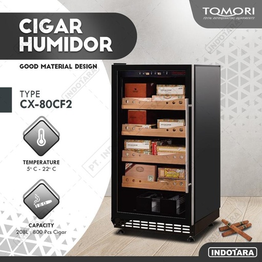 [EZM.1012259] Tempat Penyimpanan Cerutu - TOMORI CIGAR HUMIDOR CX-80CF2