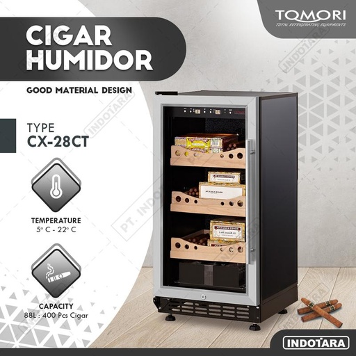 [EZM.1012262] Tempat Penyimpanan Cerutu - TOMORI CIGAR HUMIDOR CX-28CT