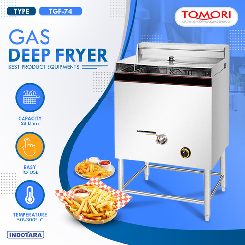 [EZM.1011558] Gas Deep Fryer 28L / Mesin Penggoreng Tomori - TGF74