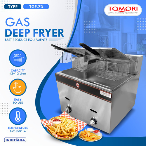 [EZM.1011559] Gas Deep Fryer 12L / Mesin Penggoreng Tomori - TGF73
