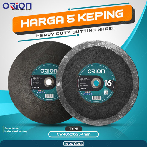 [EZM.1011604] (5 Pcs) Mata Gerinda Potong Cutting Wheel Orion - CW405x3x25.4mm