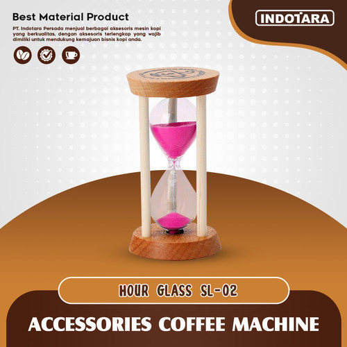 [EZM.1011622] Hour Glass With Wooden / Jam Pasir Kaca Dekoratif - SL02