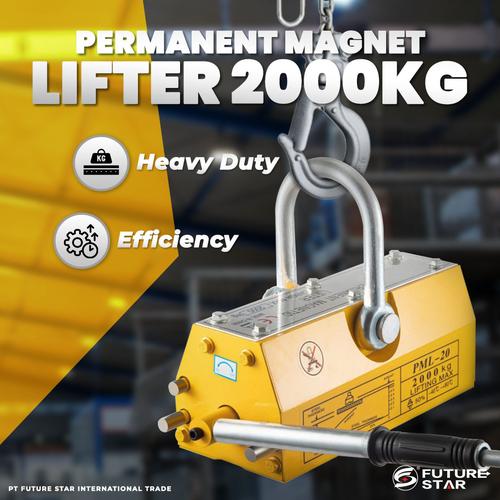 [EZM.3700308] Permanent Magnet Lifter 2T 2000kg Magnetic Lifting Pengangkat Magnet