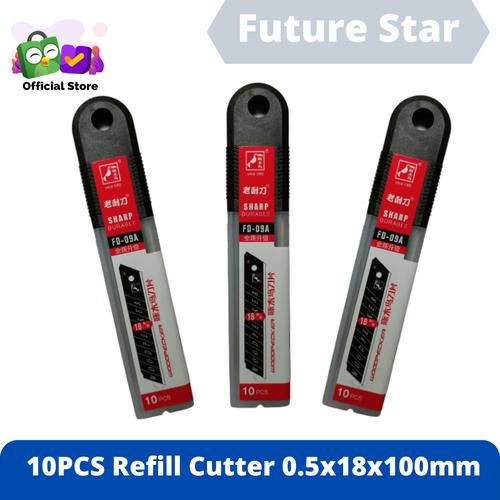 [EZM.3700379] 10Pcs Isi Cutter Ukuran 0.5*18*100mm Refill Cutter Murah Tajam